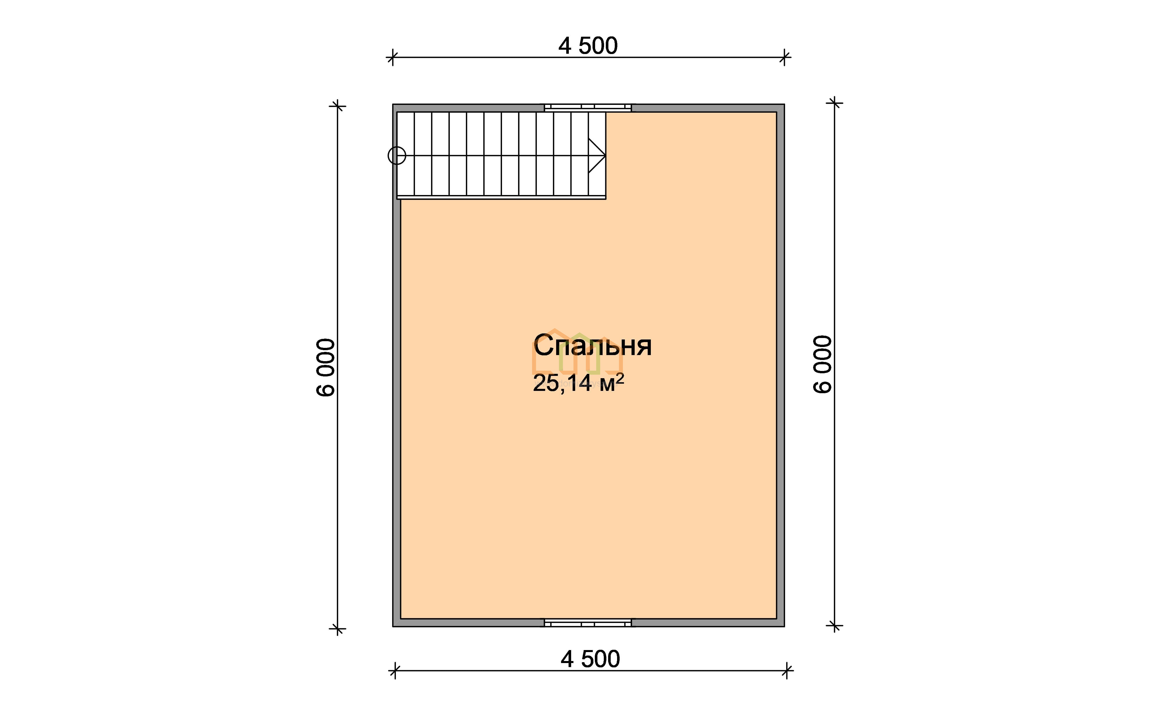 Баня из бруса с мансардой Венера - 2 6x6 Площадь: 63 м² с террасой под ключ  в Обнинске